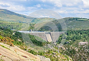 Scenic view of Xallas river Dam in Ezaro, Galicia, Spain. photo